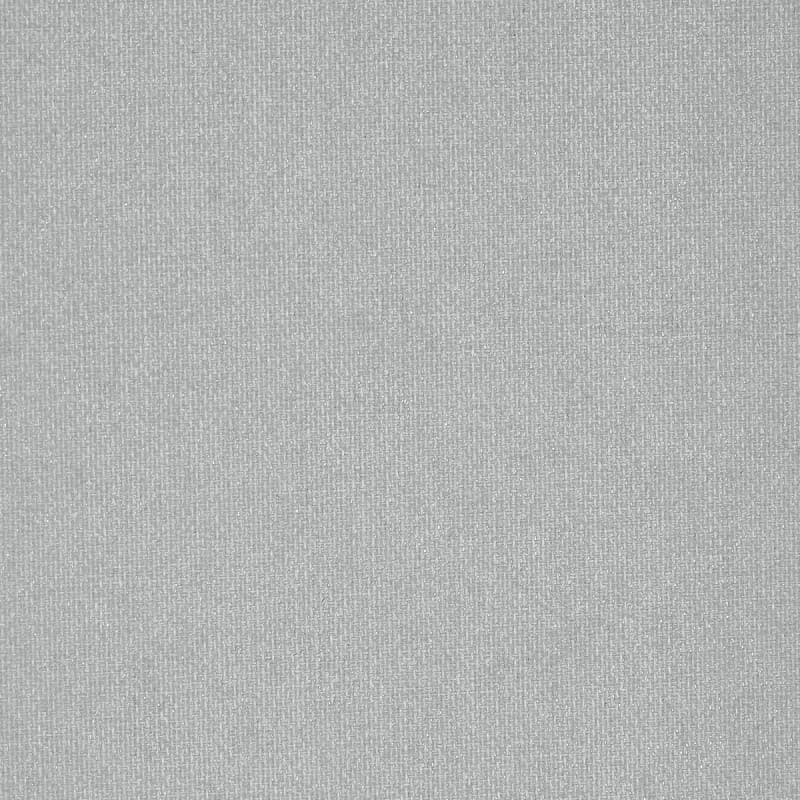 Grey woven fabric fills the frame, exhibiting a tight linen-like weave; evenly lit, flat surface with subtle highlights, suggesting a neutral upholstery or backdrop.