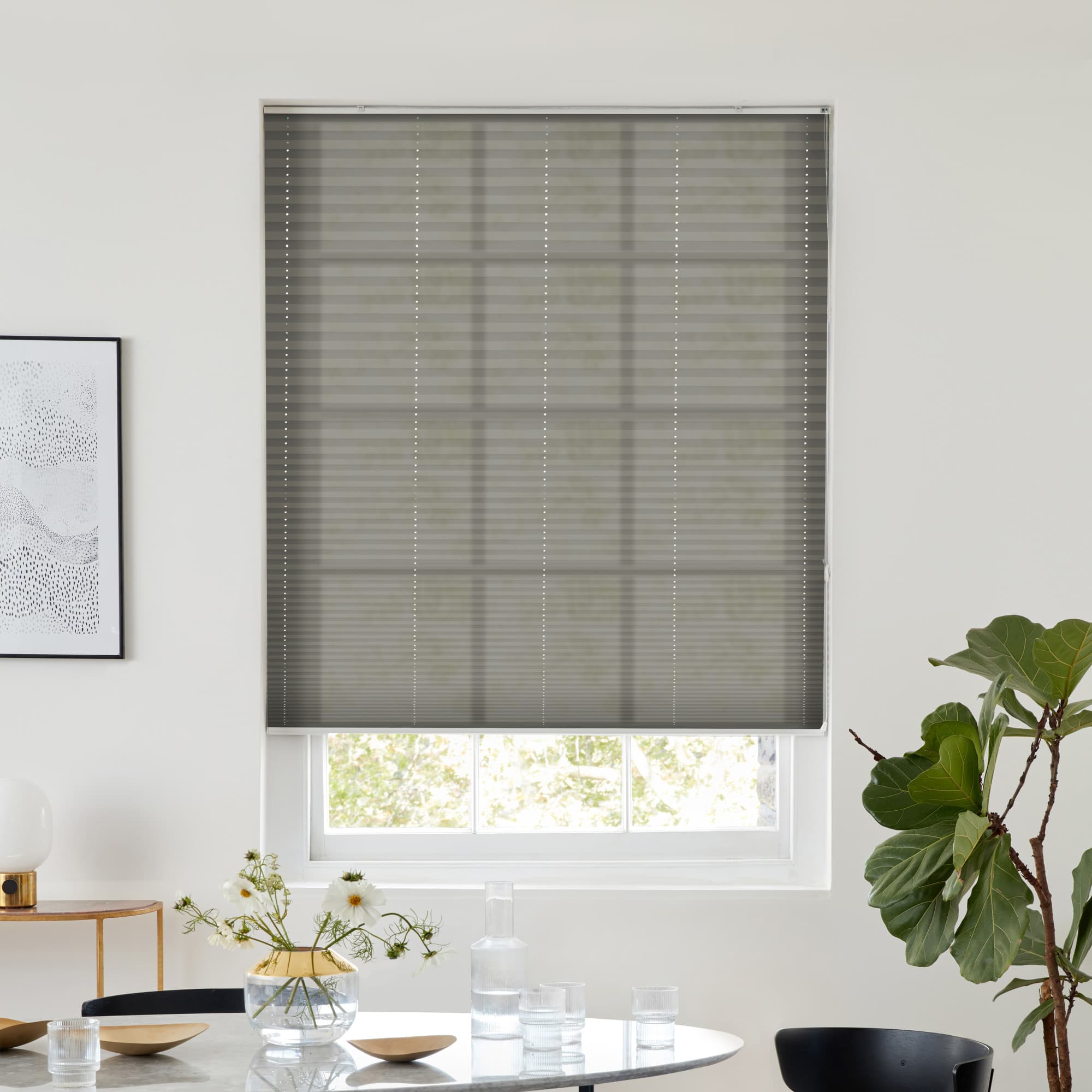 Lumina Sheer Mercury Pleated blind