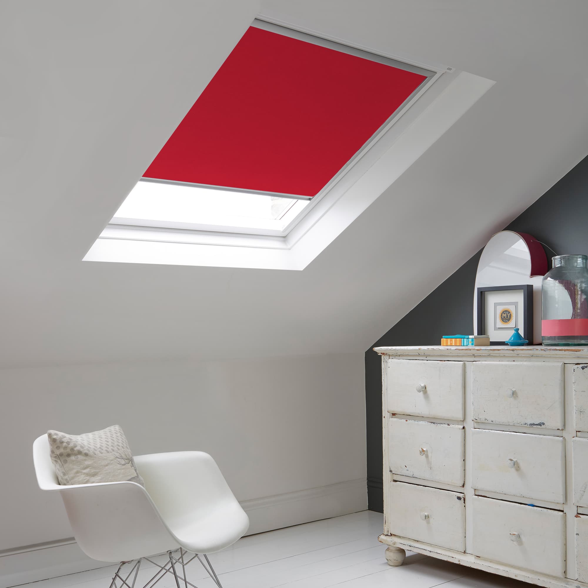 Azure Rouge Skylight Roller Blind