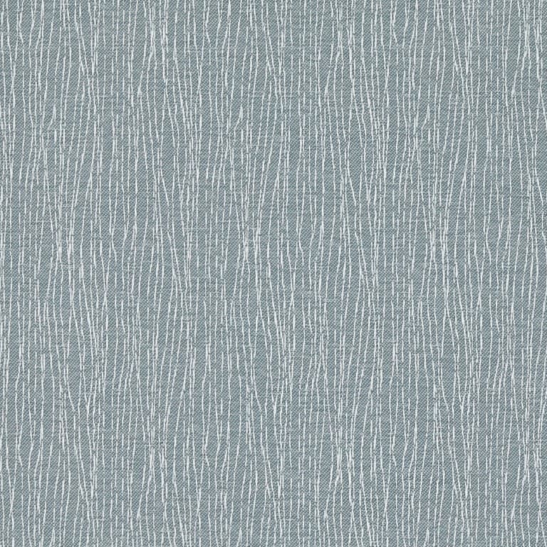 Blue-gray woven fabric or wallpaper with narrow, irregular vertical white lines; repeats across a flat, uninterrupted surface; evenly diffuse lighting suggests a textile or wall sample without visible surroundings.