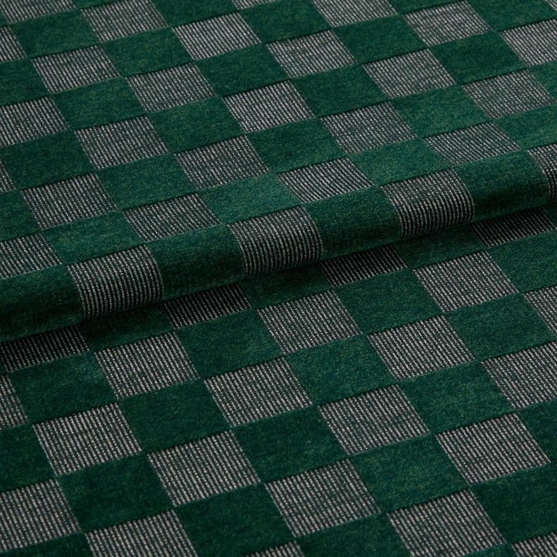 Checkerboard Emerald Curtains