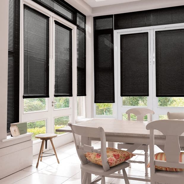 Portfolio Black Gloss Conservatory Venetian blind
