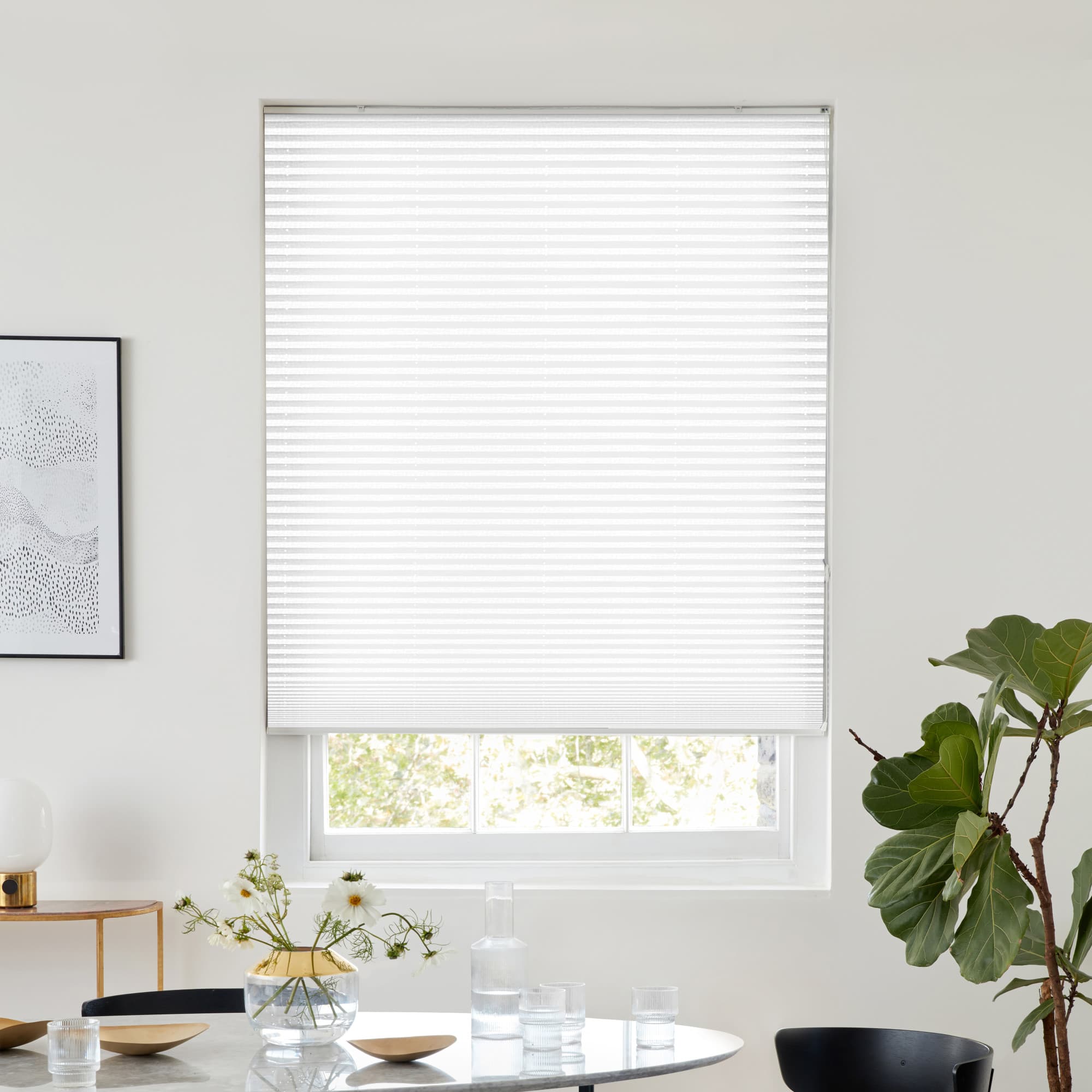 Arran Chalk Pleated blind