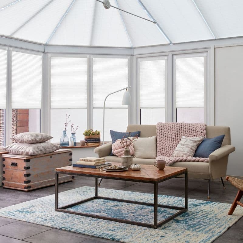 Arran Chalk Pleated blind