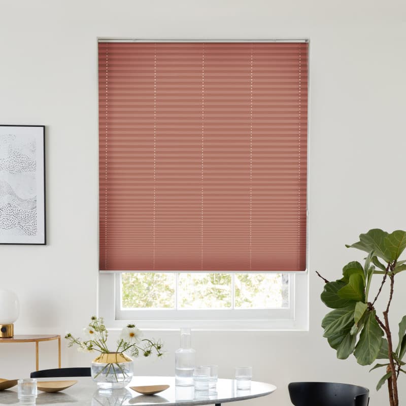 Solartex Chintz Terracotta Pleated blind