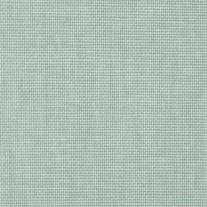Tight plain-weave mint-green and off-white fabric filling the frame â€” threads interlaced in a regular square grid â€” flat, evenly lit close-up with no surrounding context.