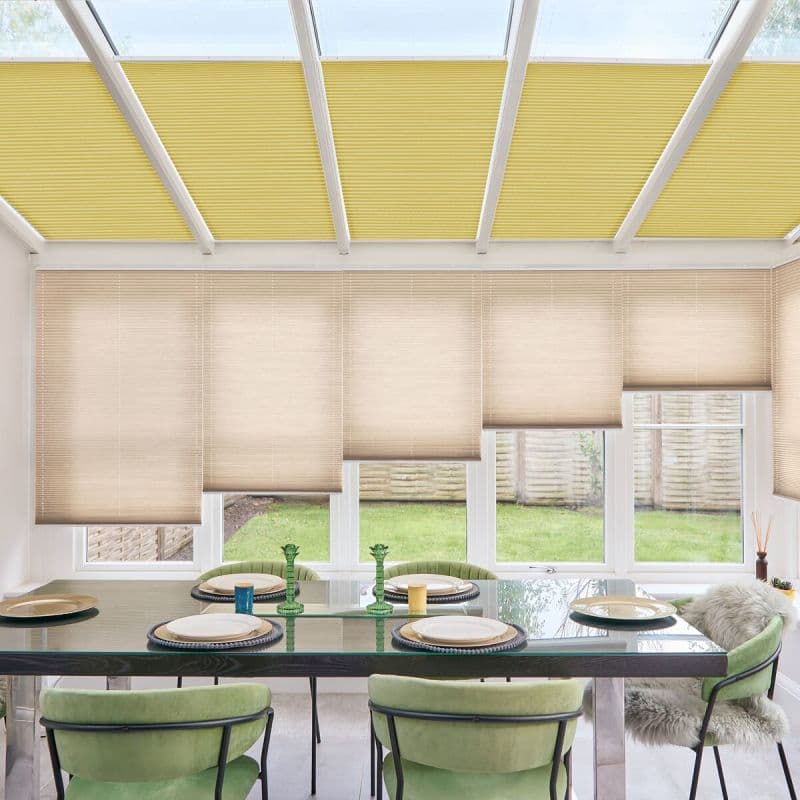Thermashade Yellow Pleated blind