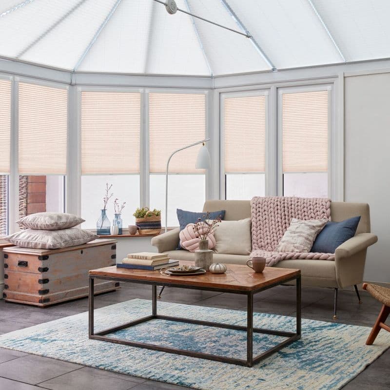 Ovie Blush Pleated blind