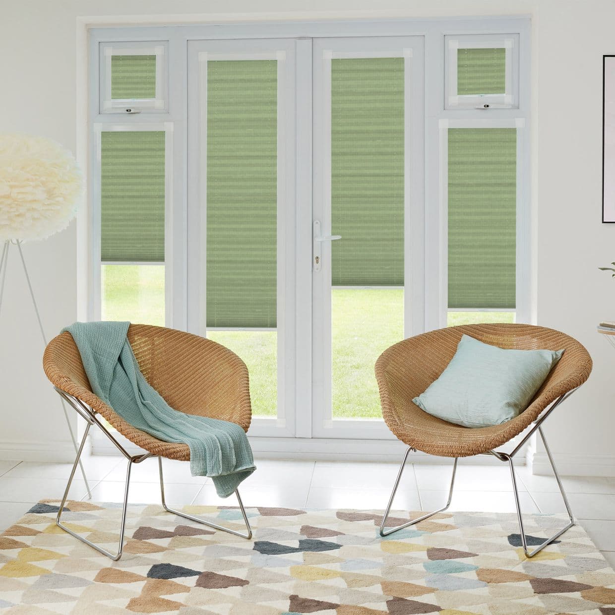 Crush Mist Green Perfect fit Pleated blind