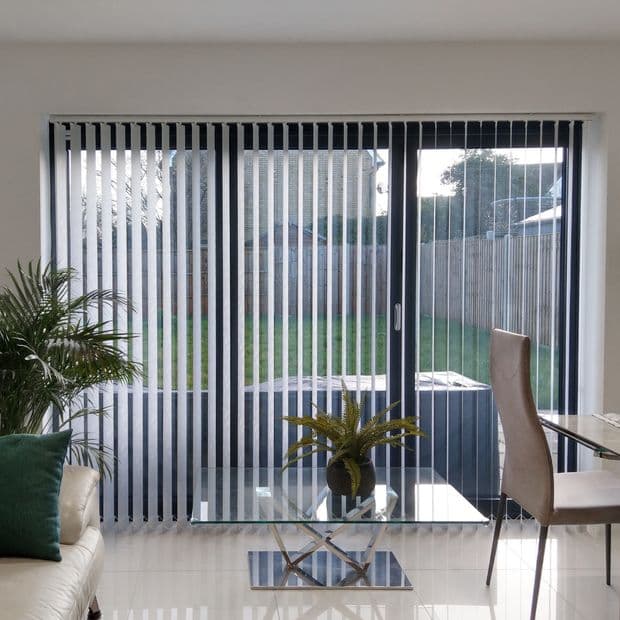 Tempest White Vertical Blind