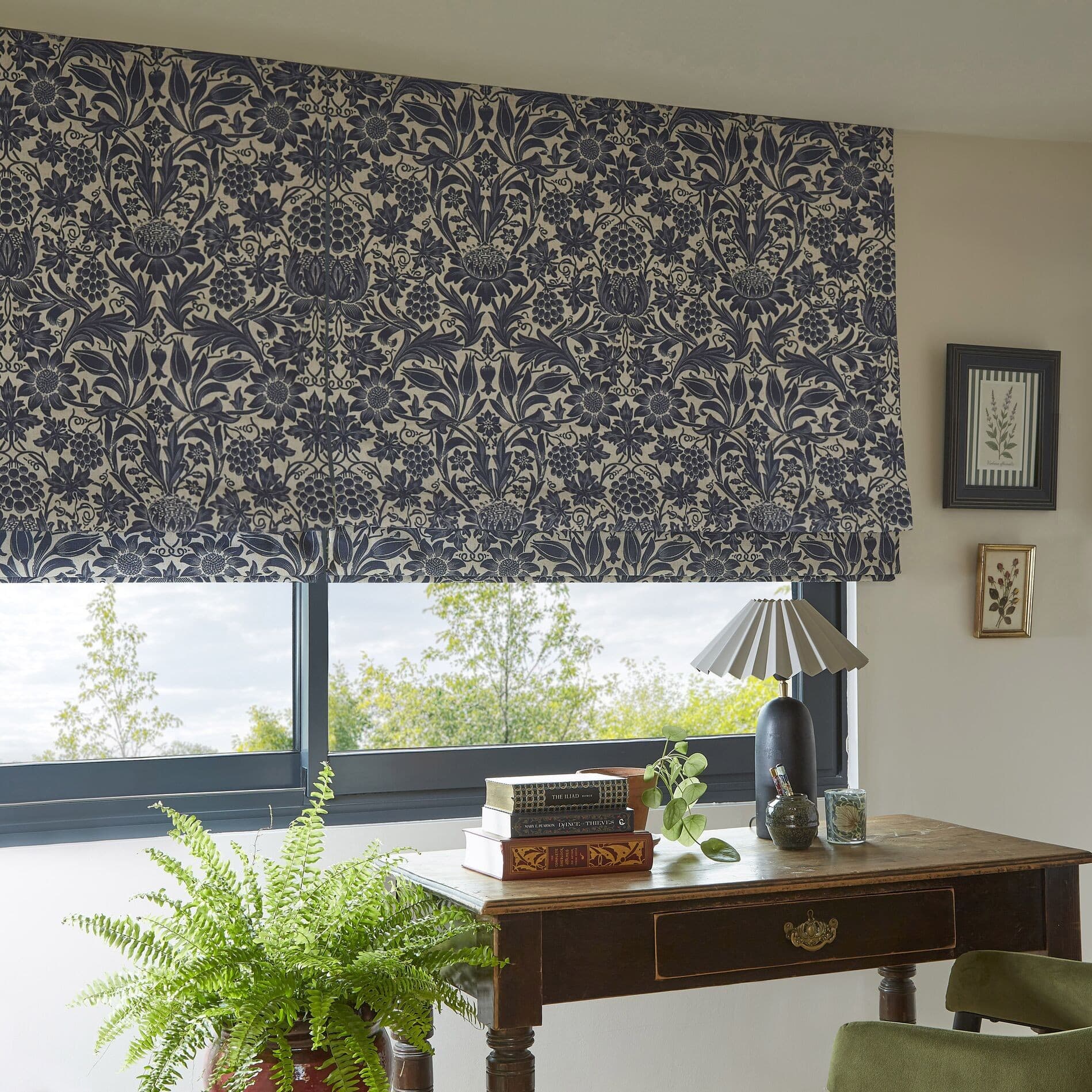 Sunflower Ink Wash Harvest Roman Blind