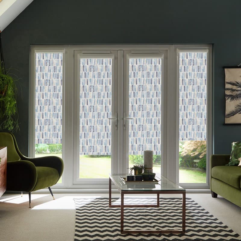Tally Blackout Indigo Roller Blind