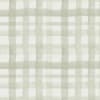 Soft sage-green watercolor grid forms overlapping horizontal and vertical brushstrokes, creating irregular gingham squares across an off-white, subtly textured background.