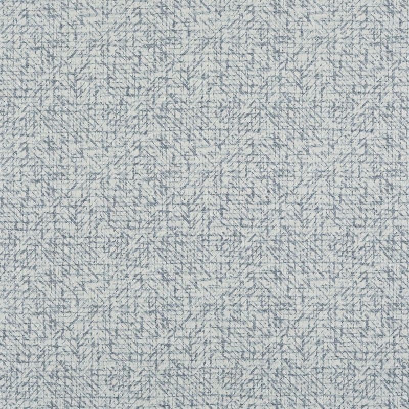 Light-blue, leaf-motif woven fabric swatch lies flat, forming a subtle repeating texture; photographed as an evenly lit close-up serving as a neutral background.