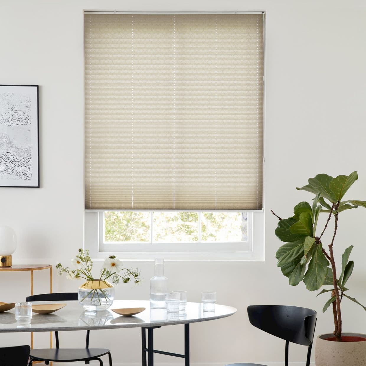 Moreno Nutmeg Pleated Blind