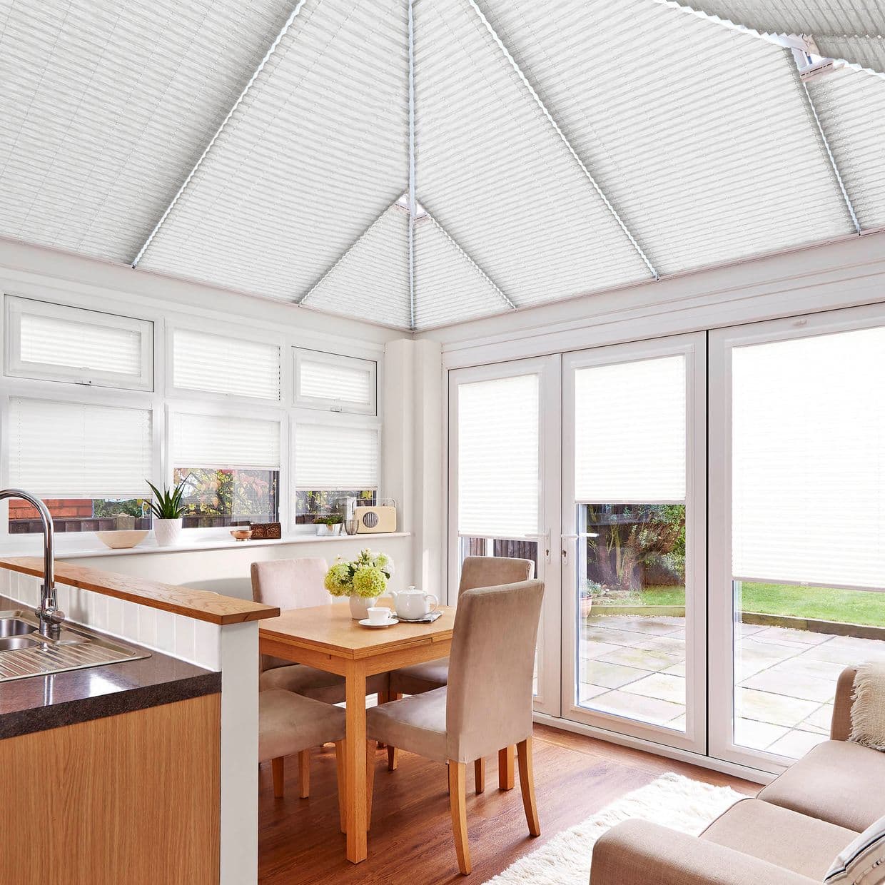 Grenoble Birch Conservatory Roof Pleated Blind