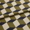 Cubes Khaki Curtains