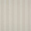 Beige-and-cream vertical striped wallpaper with alternating narrow and wide linen-texture bands, covering a flat wall surface and creating subtle vertical banding in even, neutral interior lighting.