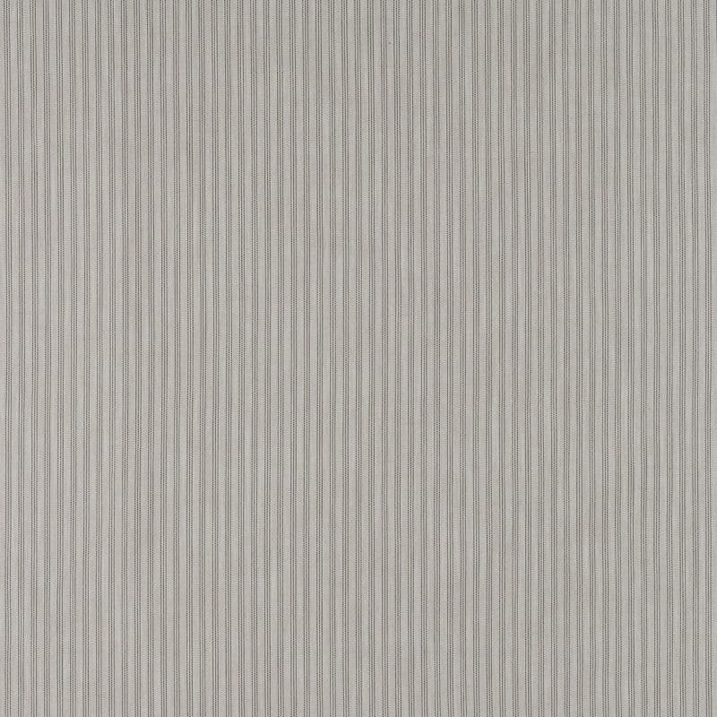 Narrow vertical-striped curtain (fine dotted and solid lines), fully closed; filtering soft light, filling the frame and resembling a textured window covering or wallpaper in neutral gray tones.