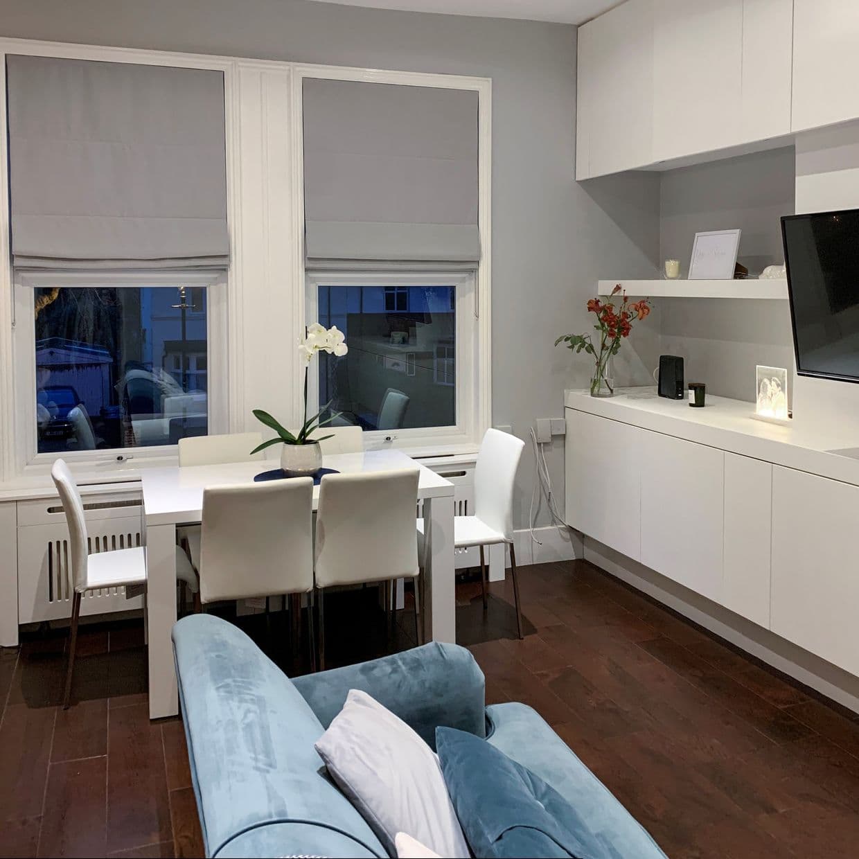 Huxley Dove Grey Roman Blind