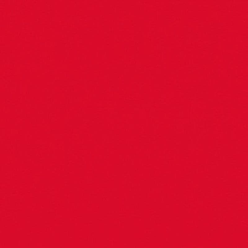 Solid red panel fills the frame, uniformly saturated and untextured, presenting a flat, uninterrupted field under even lighting with no visible objects or depth cues.