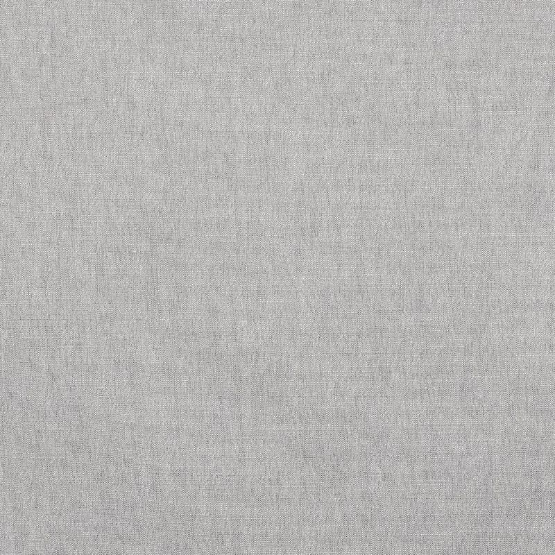 Light-gray woven fabric swatch lies flat, filling the frame and revealing a fine crosshatch weave; even, diffuse lighting in a close-up view emphasizes subtle shading and texture.