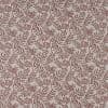 Beige wallpaper or fabric patterned with repeating maroon fern-like branches; the motif prints across the surface in a seamless repeat, shown as a flat, evenly lit close-up.