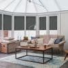 Solartex Chintz Anthracite Pleated blind