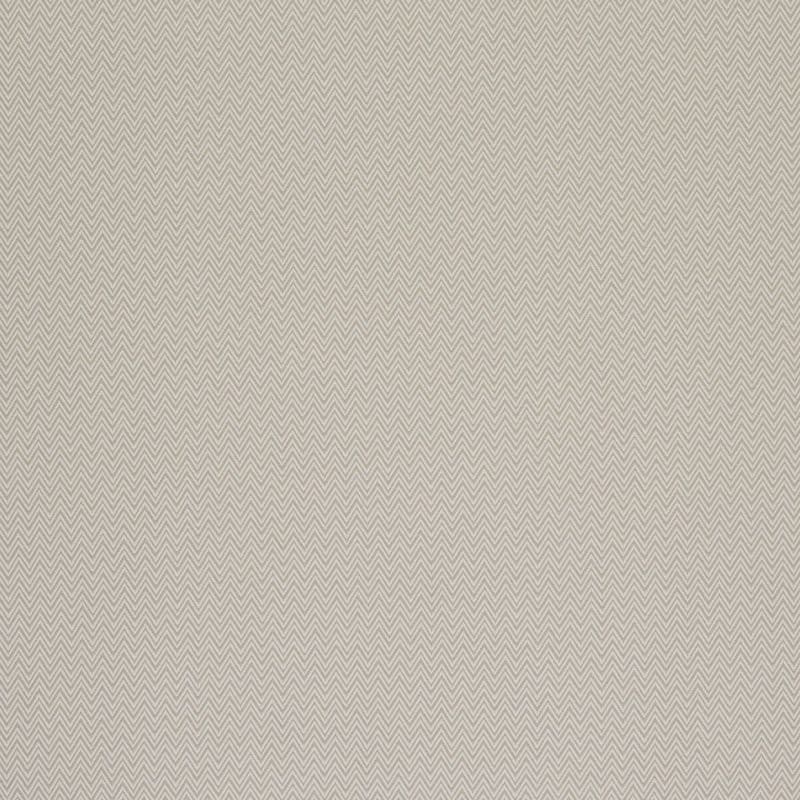 Beige herringbone (chevron) wallpaper with tightly repeating small V motif, covering entire wall; flat, neutral lighting highlights subtle woven texture and uniform, uninterrupted surface.