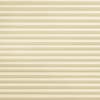 Beige pleated cellular blinds, fully lowered with evenly spaced horizontal folds and subtle textured fabric, filtering soft daylight and covering the window in a neutral, softly lit interior.