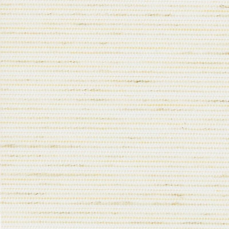 Off-white woven fabric with fine horizontal ribbing and thin beige slubs; lying flat, showing subtle texture and linear pattern; neutral, evenly lit surface suitable for upholstery or wallpaper.