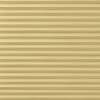 Beige horizontal pleated fabric blinds with narrow slats and woven texture; fully closed, softly filtering light; occupies an interior window frame, creating a warm, neutral ambient glow.