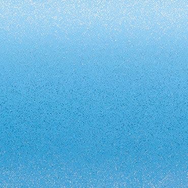 Textured frosted glass pane, blue gradient and speckled surface, diffusing light evenly; interior viewpoint with soft backlighting and no visible exterior detail.