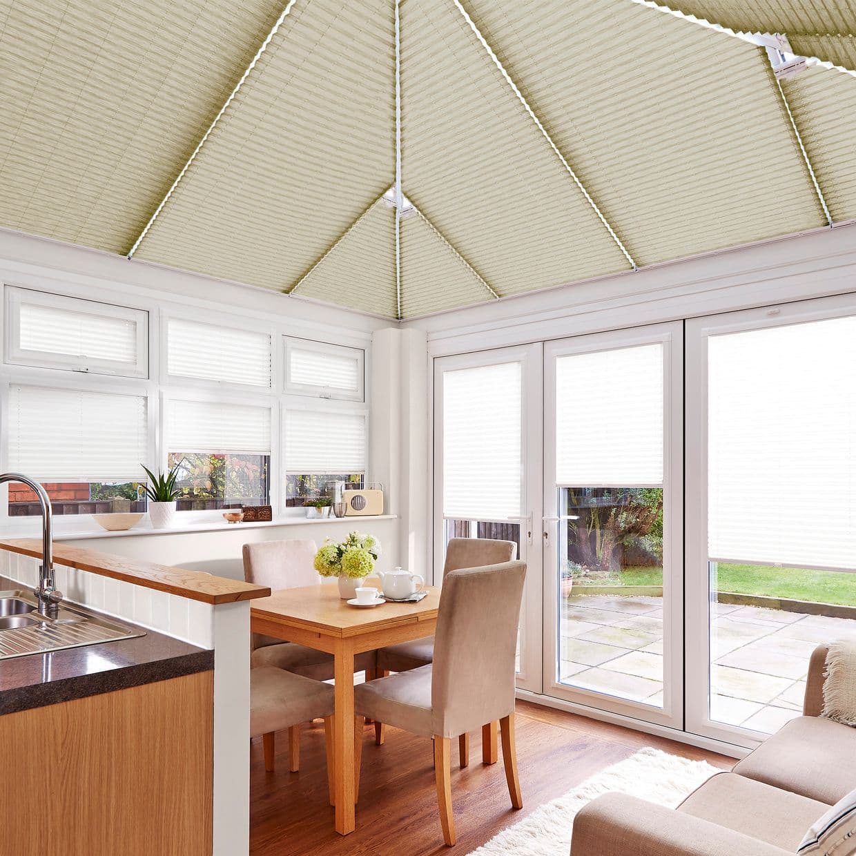 Montoya Umber Conservatory Roof Pleated Blind