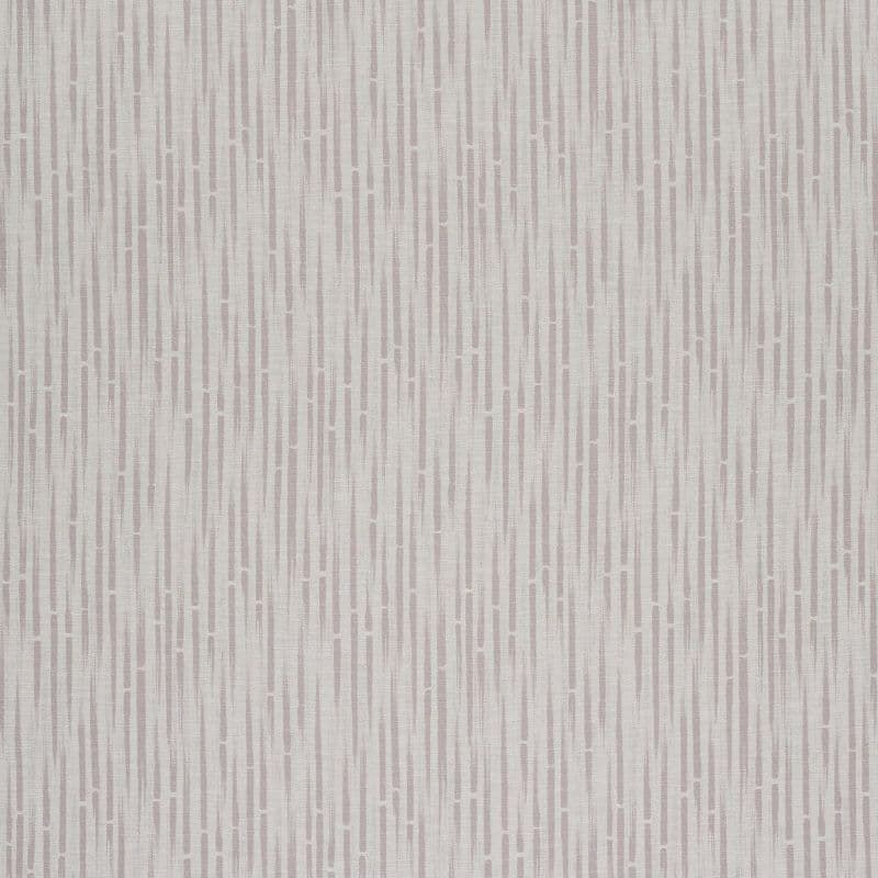 Fabric-textured neutral wallpaper with thin, staggered vertical dash-stripes; covering a flat wall surface, repeating uniformly; subtle contrast and soft, even lighting with no other visible furnishings or view.