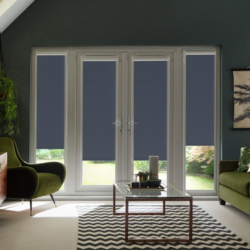 Noah Blackout Navy Roller Blind