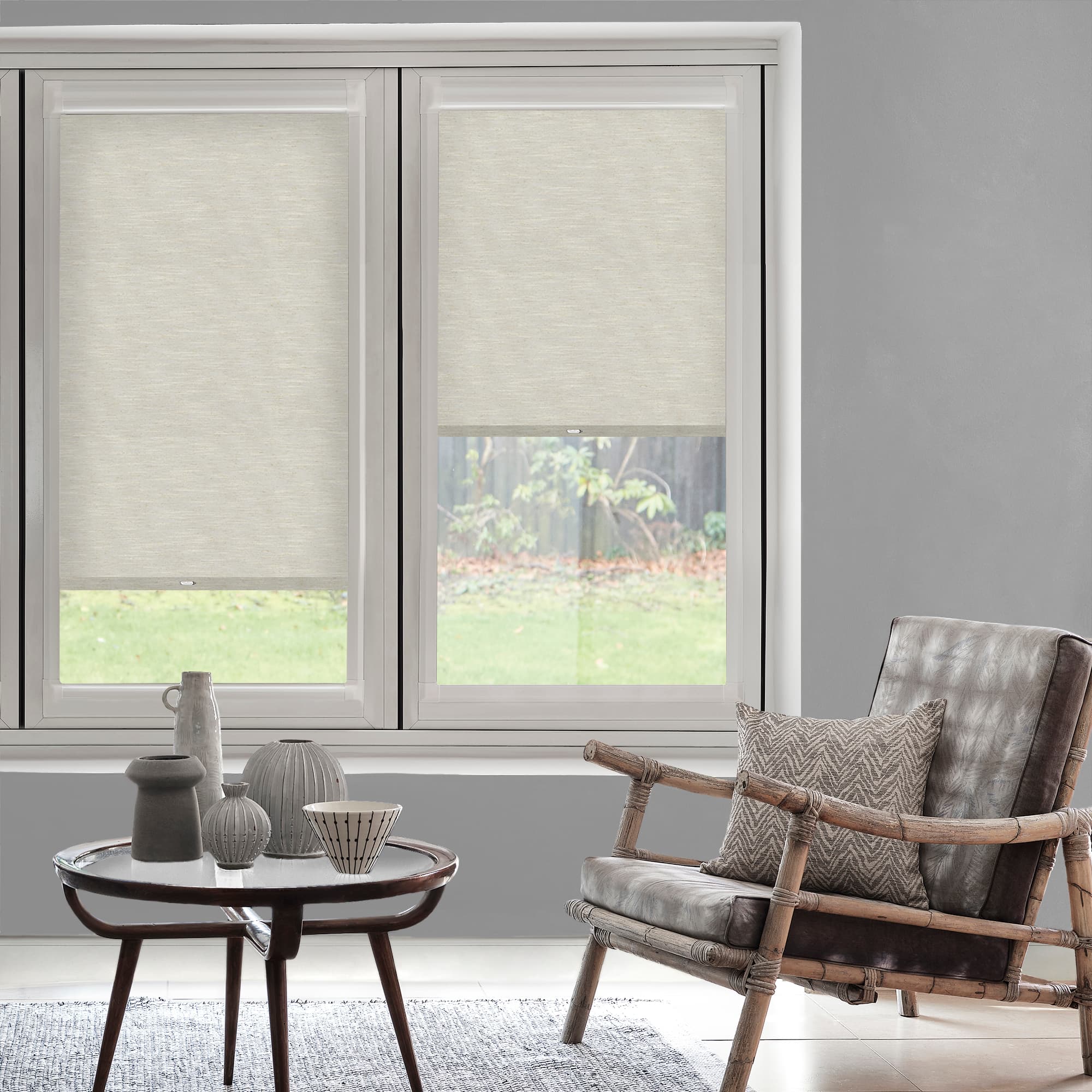 Ember Blackout Flax Perfect Fit Roller blind