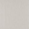 Off-white textured wallpaper with closely spaced thin dotted grey vertical stripes, covering an interior wall uniformly and creating a subtle linear pattern under even, neutral lighting.