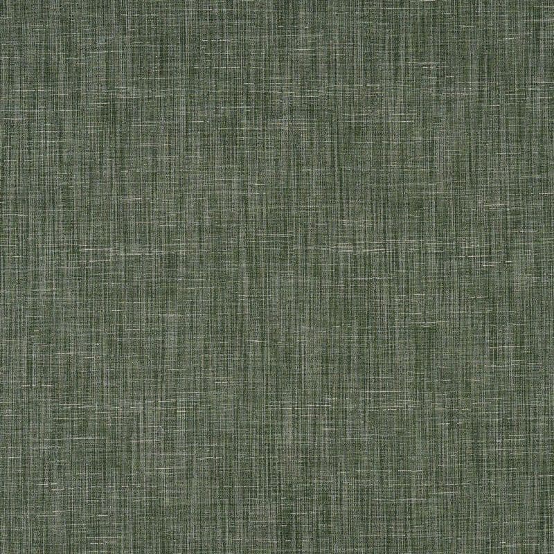 Green woven fabric with fine white crosshatch threads; covering the surface, texture visible and static; close-up, evenly lit, resembling upholstery or wallpaper.