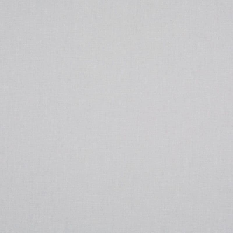Light-gray textured fabric curtain (or roller blind), fully drawn and smooth, diffusing soft ambient light across a minimal, evenly lit interior with no visible window or furnishings.