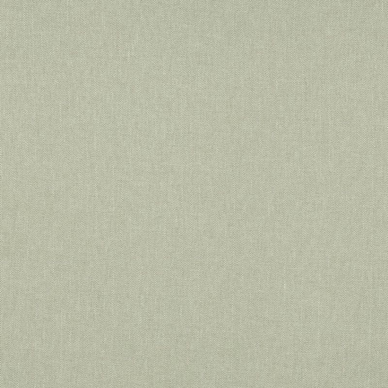 Herringbone-patterned wallpaper covers the entire frame, repeating narrow chevrons; muted sage-gray color, evenly lit flat surface with fine woven texture.