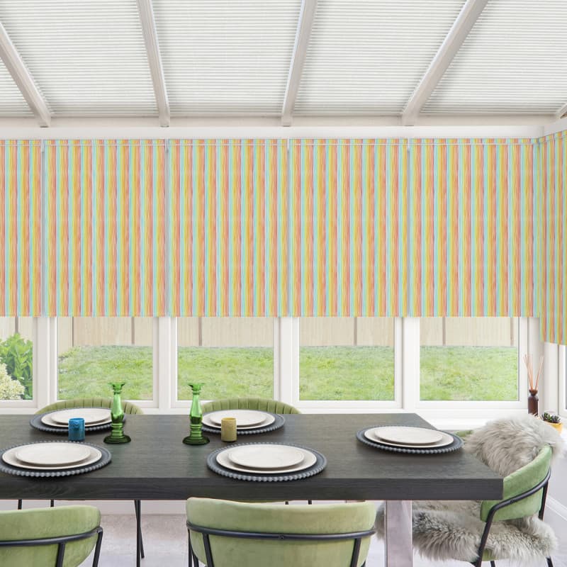 Twirl Blackout Rainbow Roller Blind