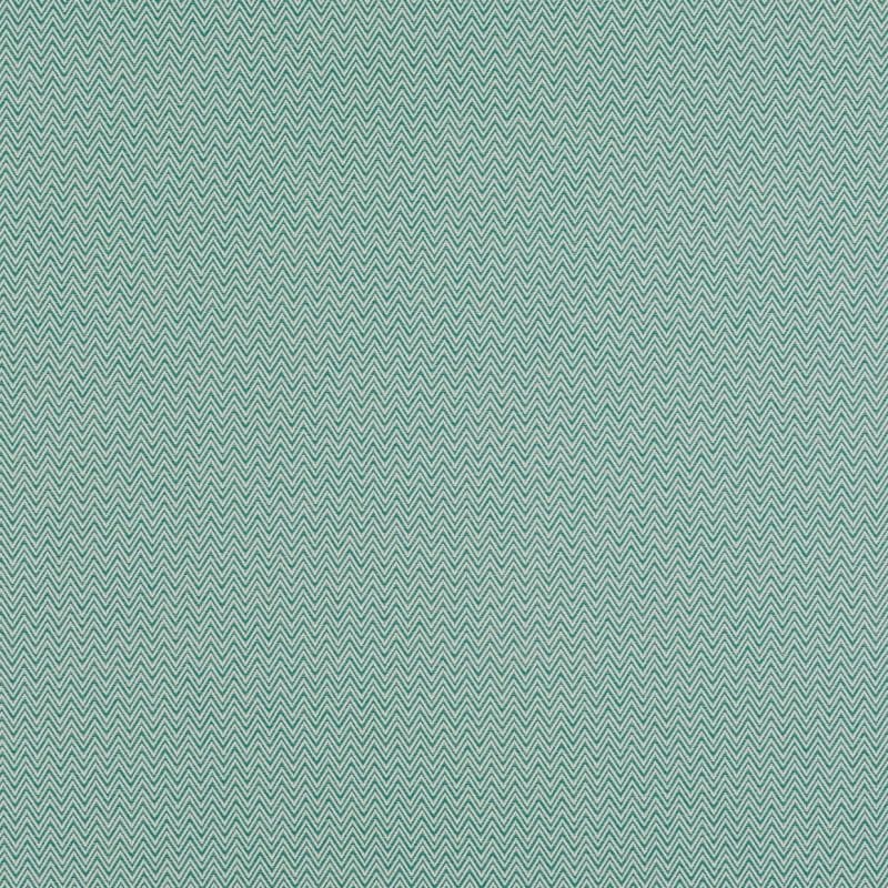 Chevron-patterned fabric (small teal and off-white zigzags) covering the entire frame; repeating tightly, producing subtle optical texture; flat, evenly lit surface suggesting wallpaper or upholstery.