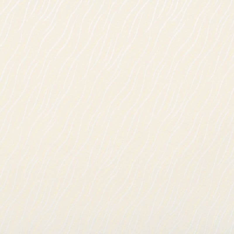 Cream-toned wallpaper with subtle pale wavy vertical stripes covering a flat surface; pattern repeats uniformly, softly textured and evenly lit, suggesting an interior wall with neutral, diffuse lighting.