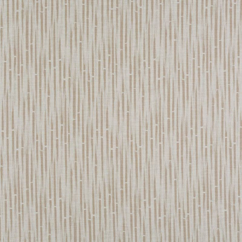 Textured beige-and-cream wallpaper with staggered narrow vertical rectangles — repeating pattern covering the entire surface, creating a subtle vertical rhythm in a softly lit interior close-up.