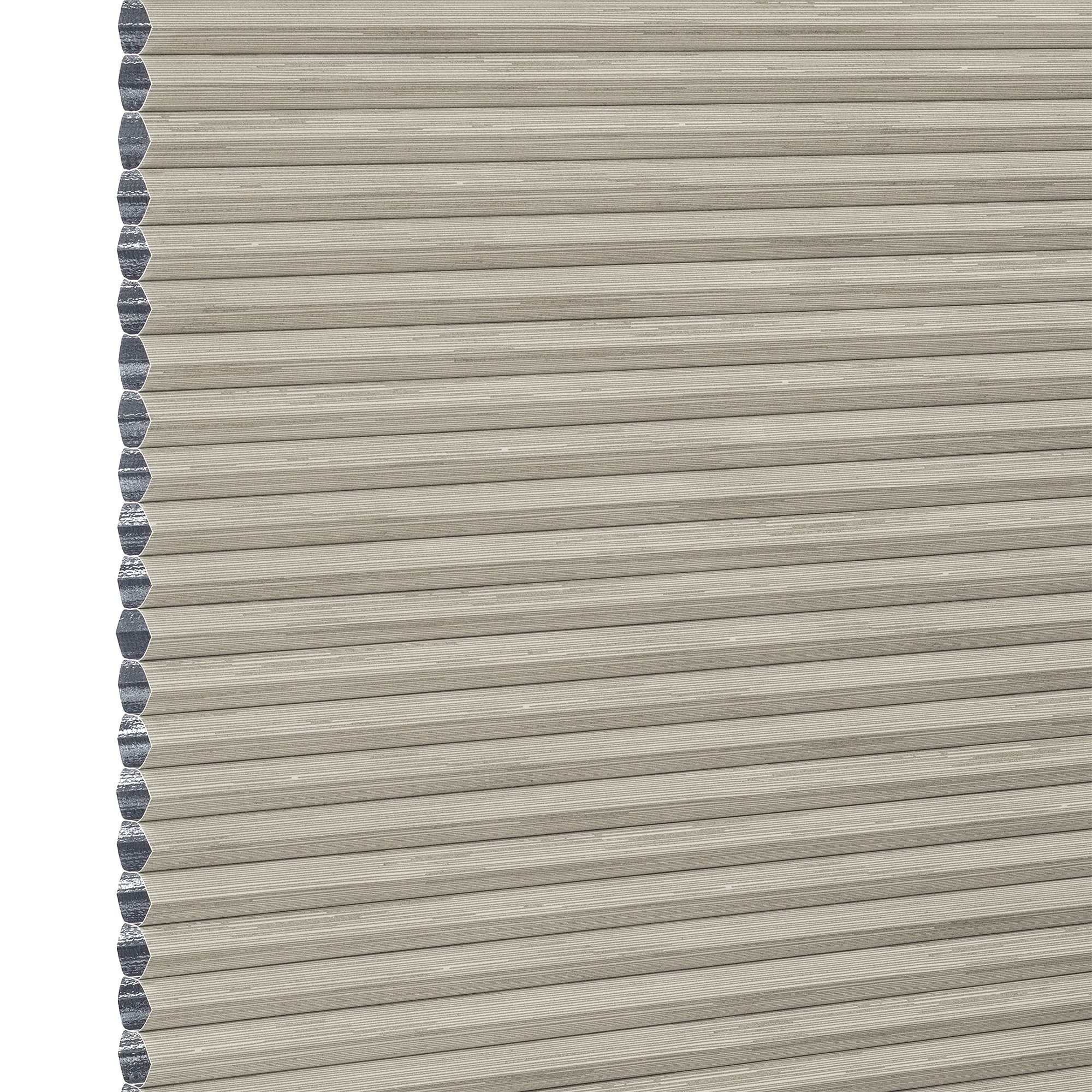Duette PinStripe Dim Out Oyster Honeycomb blind