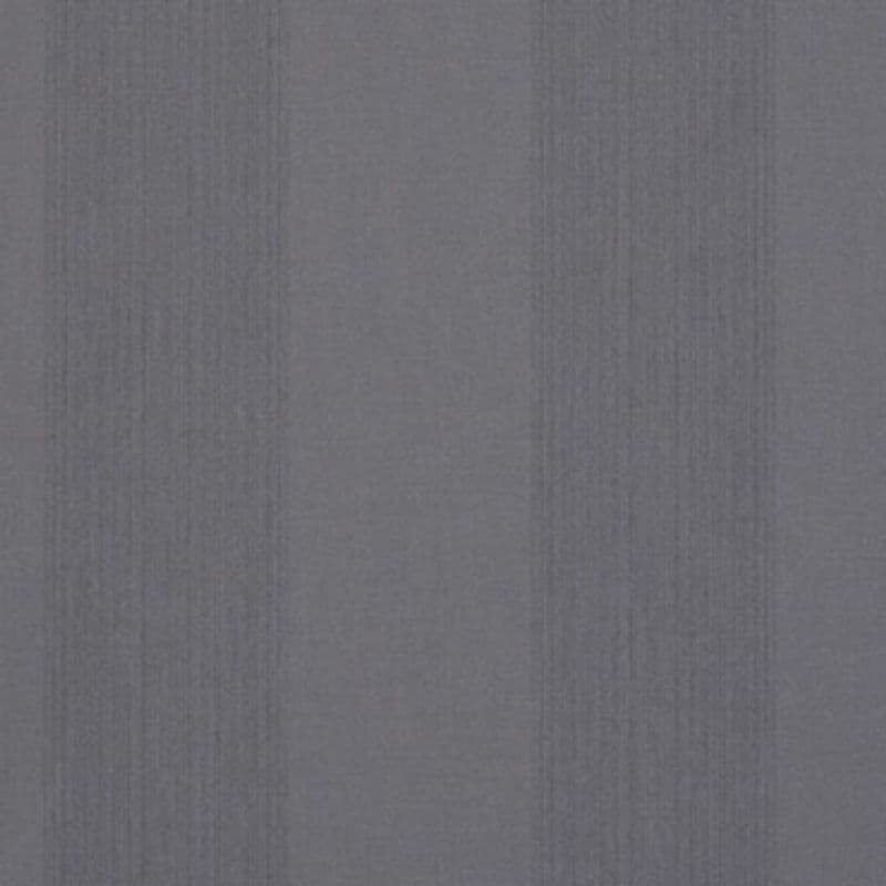 Gray fabric-like wallpaper with subtle darker vertical stripes; covering the entire frame, lying flat and unadorned in a neutral, evenly lit interior—smooth, textile texture visible.