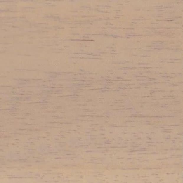 Light beige wooden panel with fine horizontal grain and subtle dark streaks, lying flat and stationary; close-up view under even diffuse lighting, showing smooth, slightly weathered surface texture.