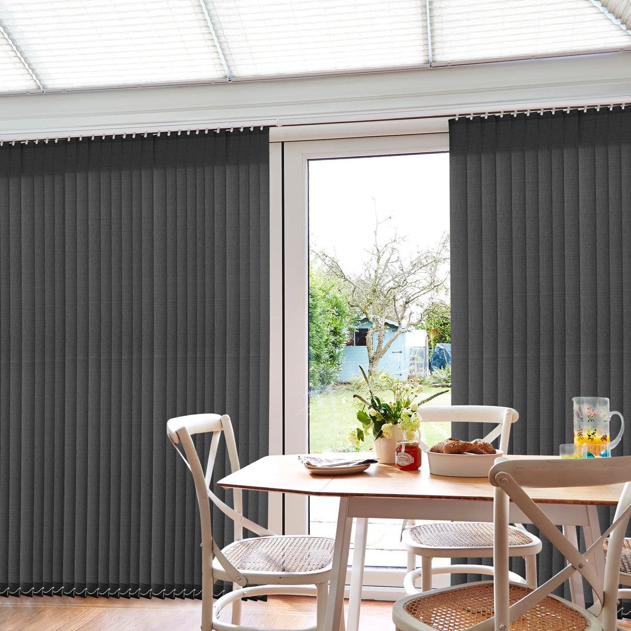 Iowa Black Conservatory Vertical Blind