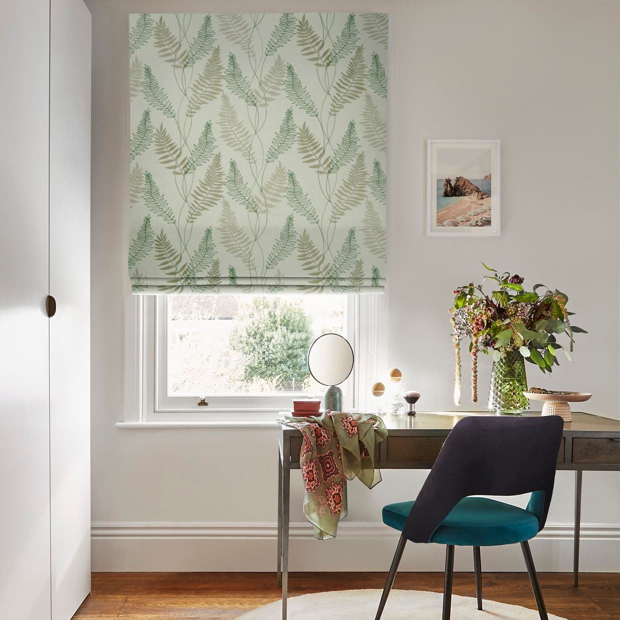 Tranquility Fern Green Roman blind